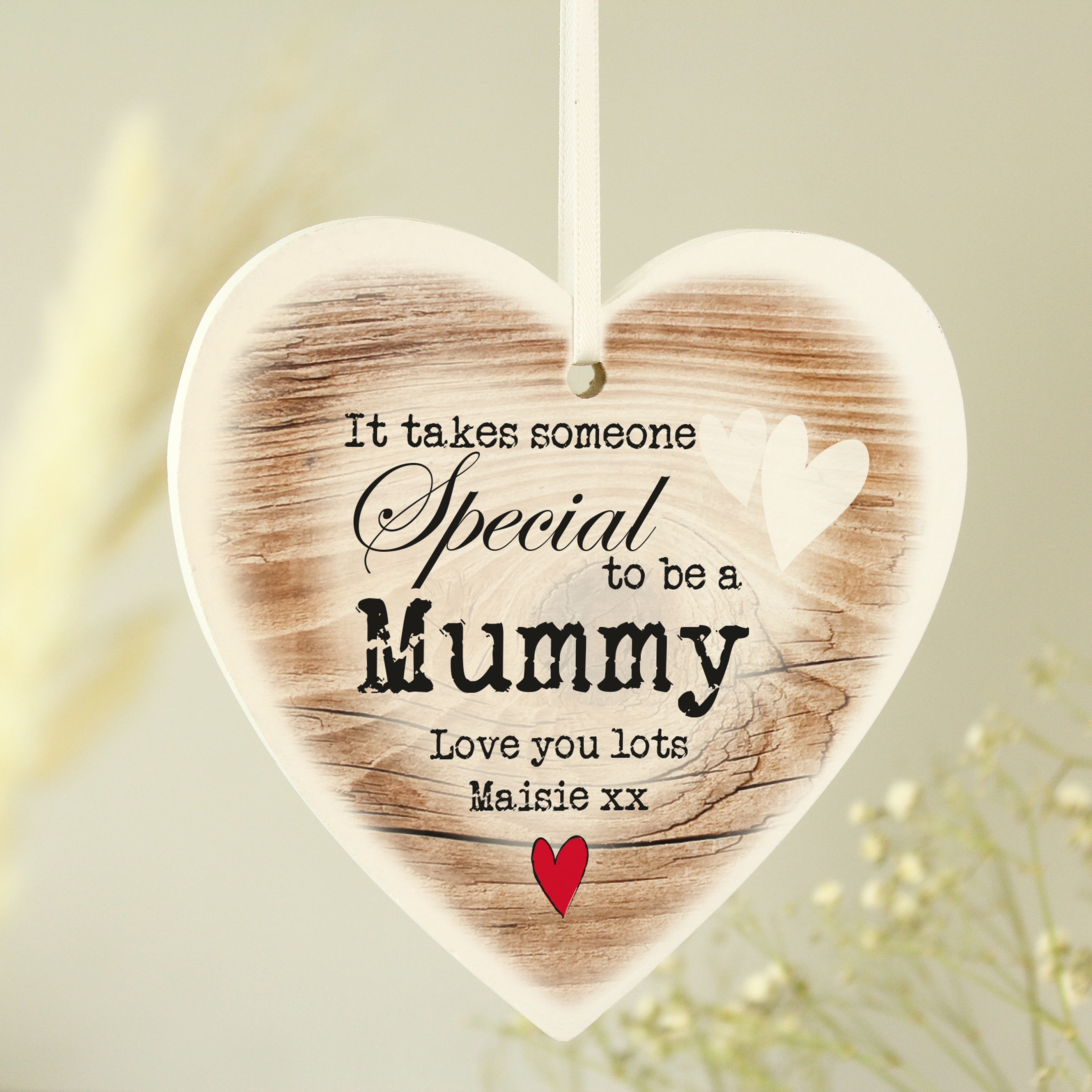 Personalised Someone Special Wooden Heart Decoration