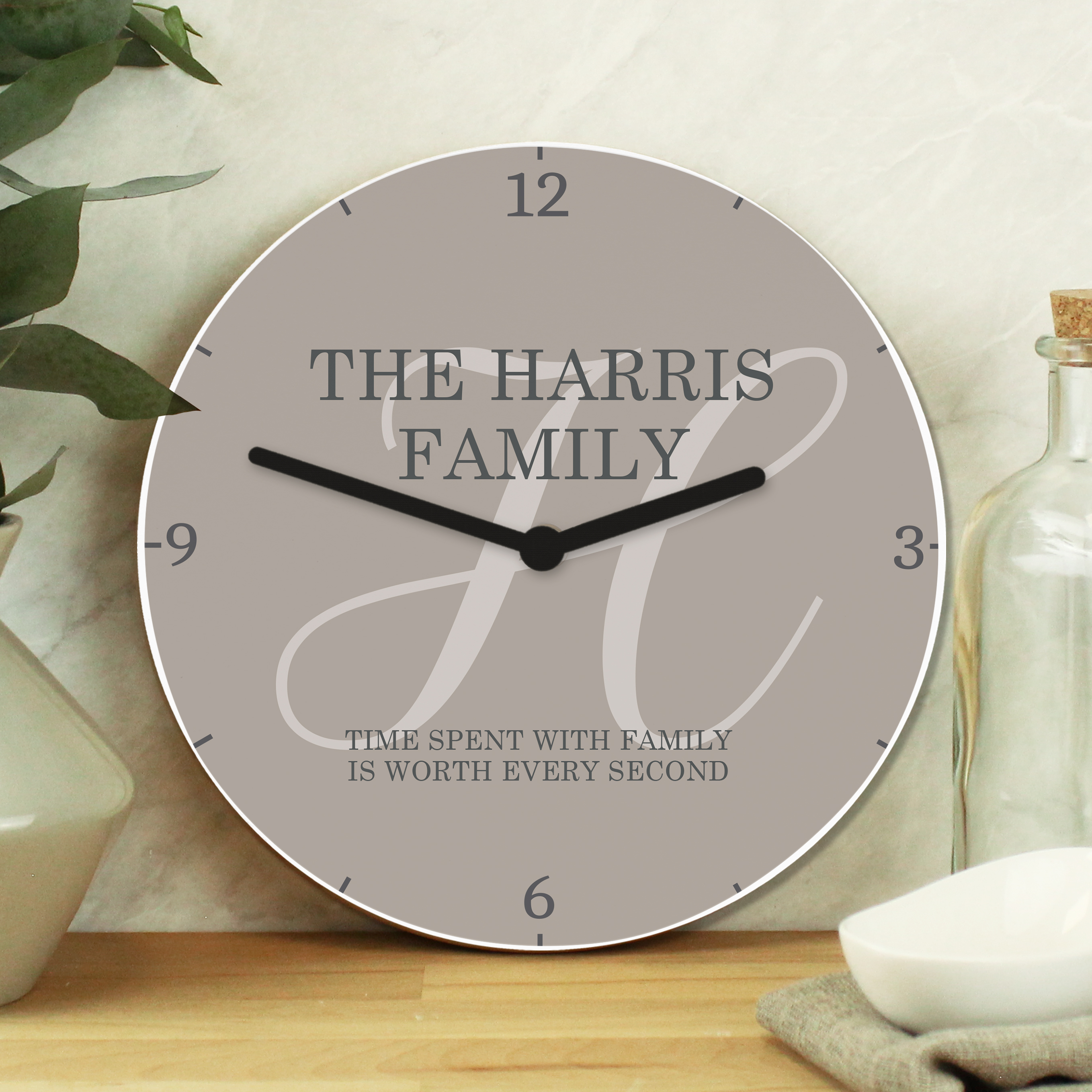 Personalised Family Wooden Clock | Custom Gift