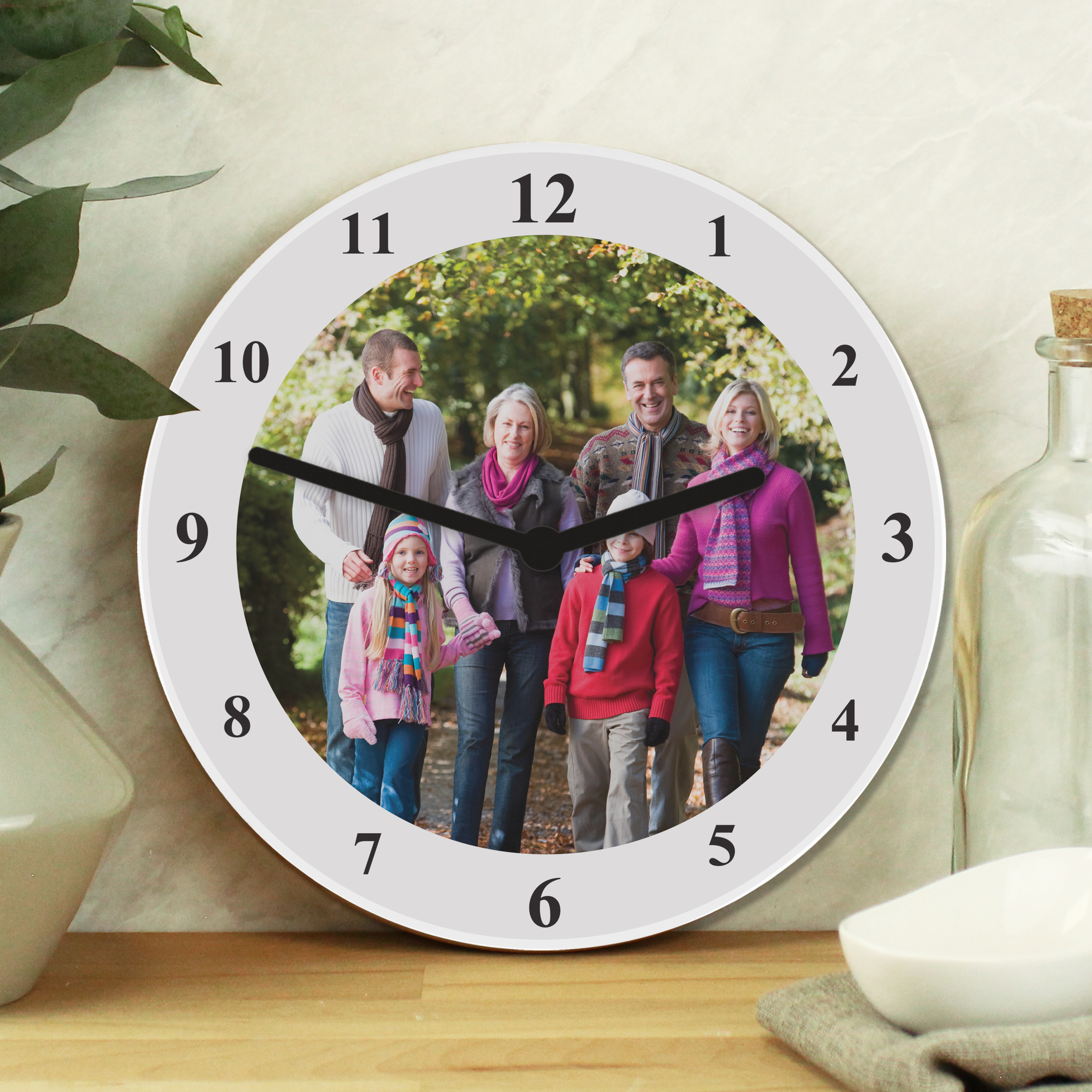 Personalised Photo Upload Wooden Clock | Custom Timepiece