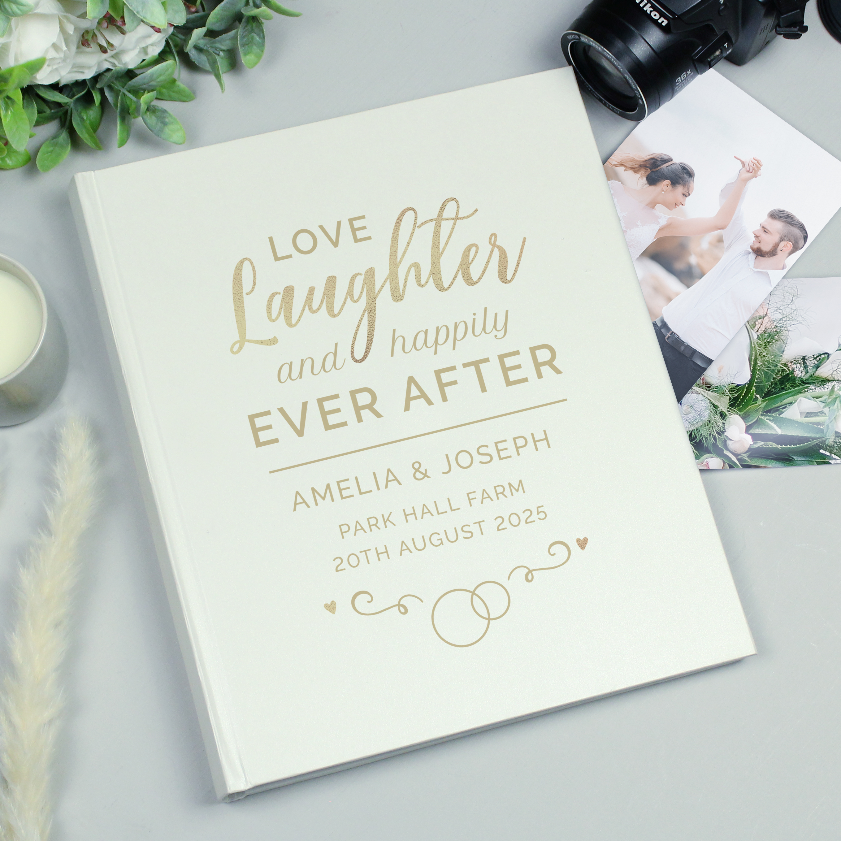 Personalised Wedding Traditional Photo Album | Happily Ever After