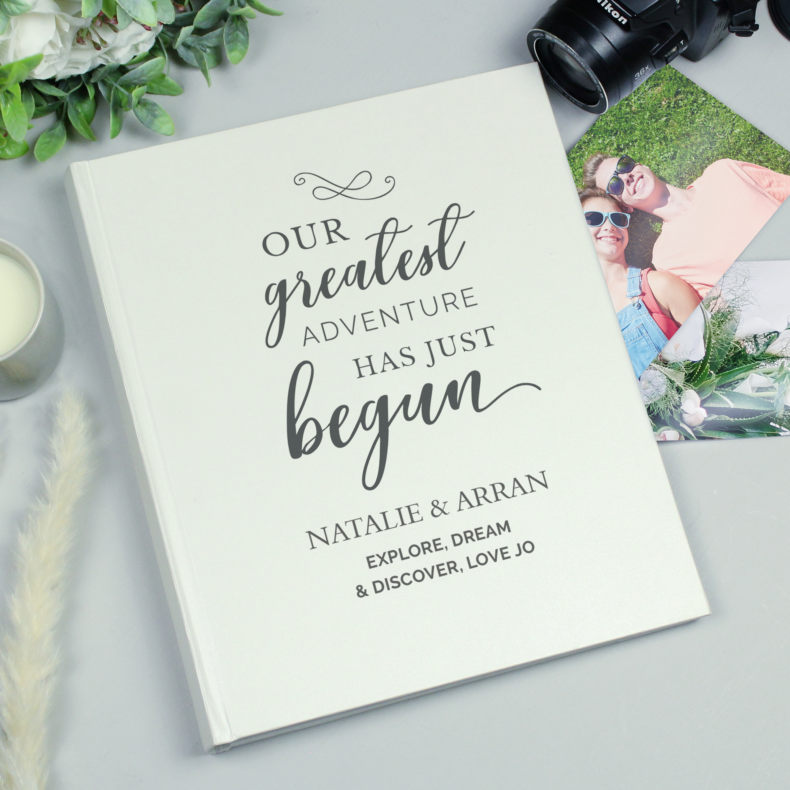 Personalised 'Our Greatest Adventure' Wedding Photo Album