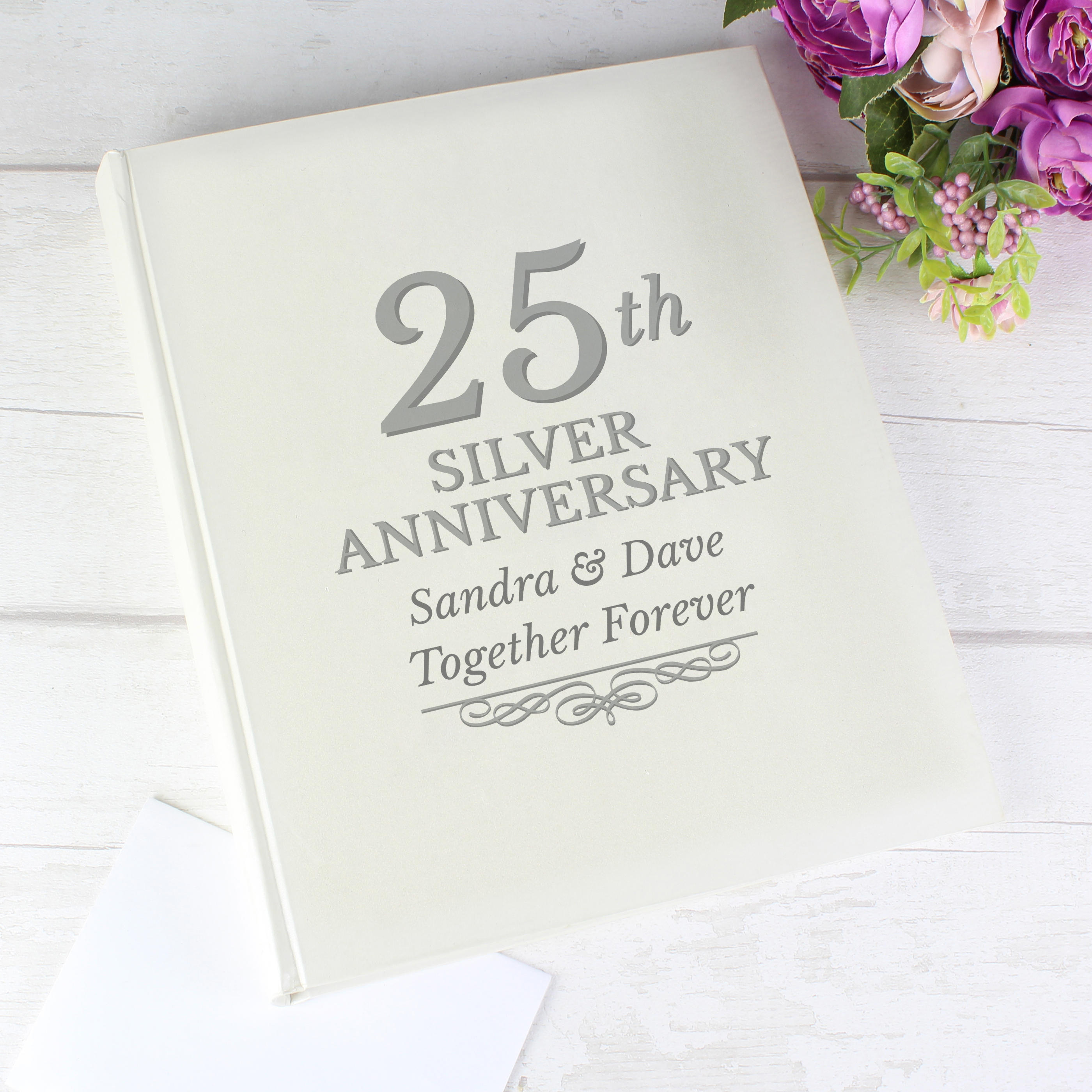 Personalised 25th Silver Anniversary Photo Album
