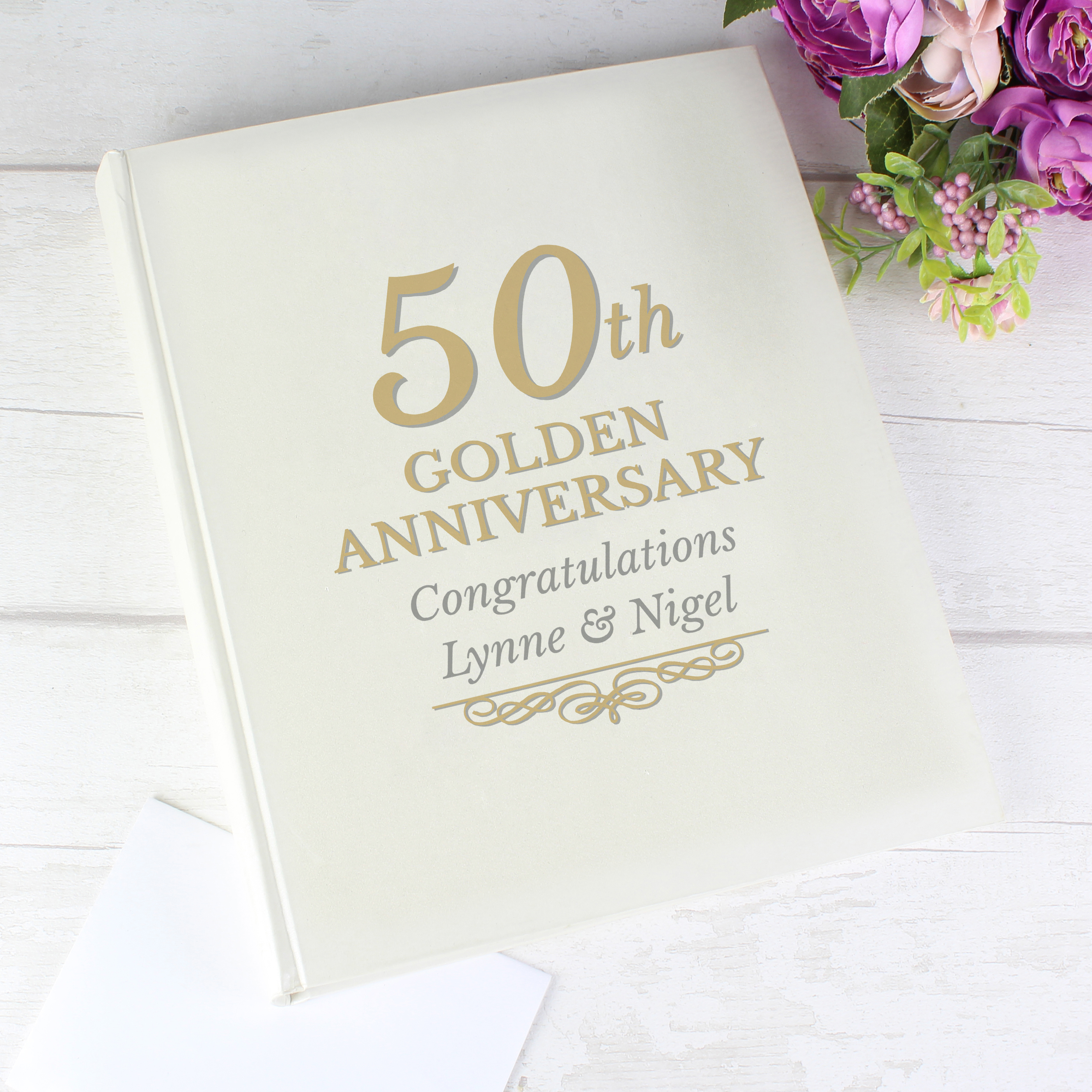 Personalised 50th Golden Anniversary Photo Album
