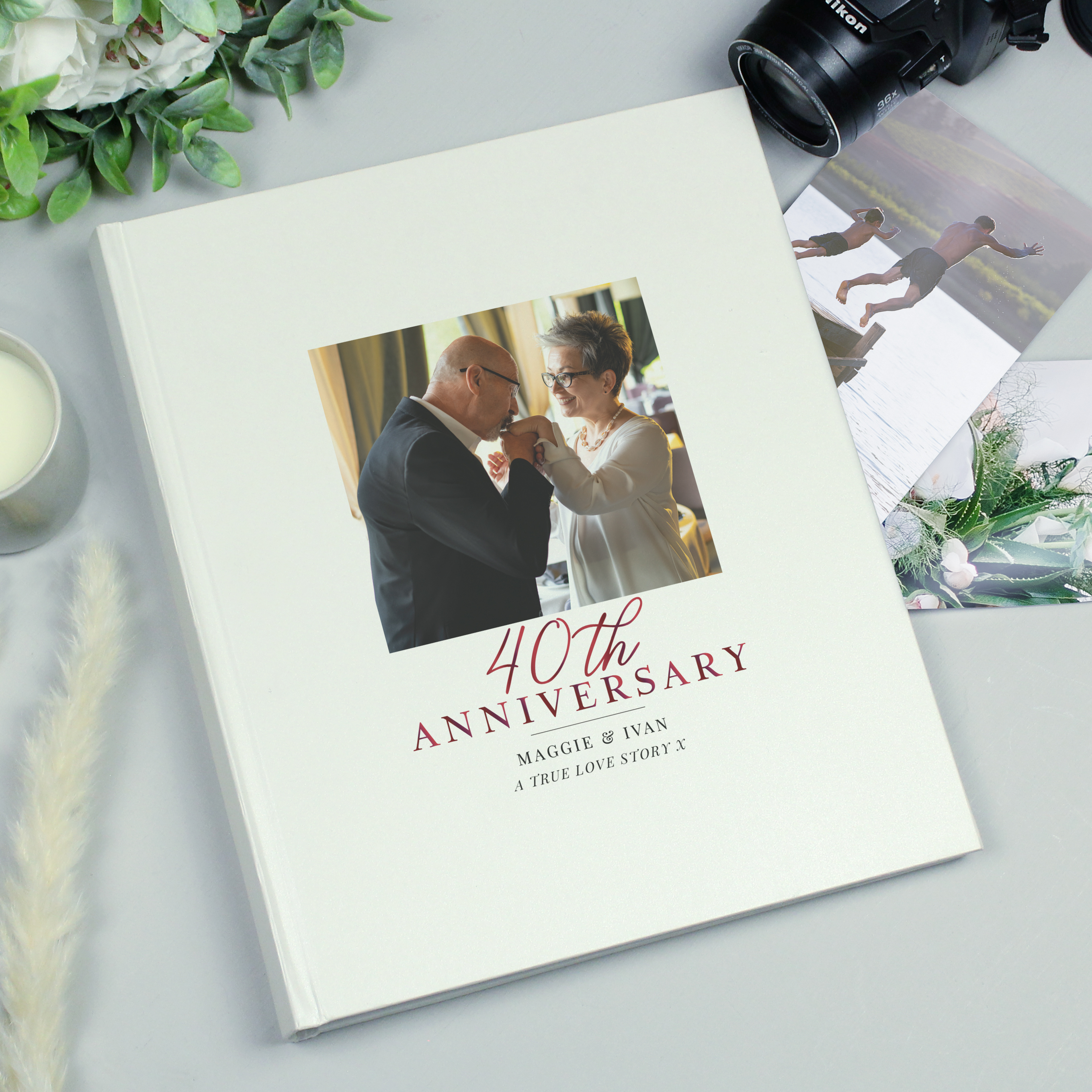 Personalised Photo Upload 40th Anniversary Photo Album