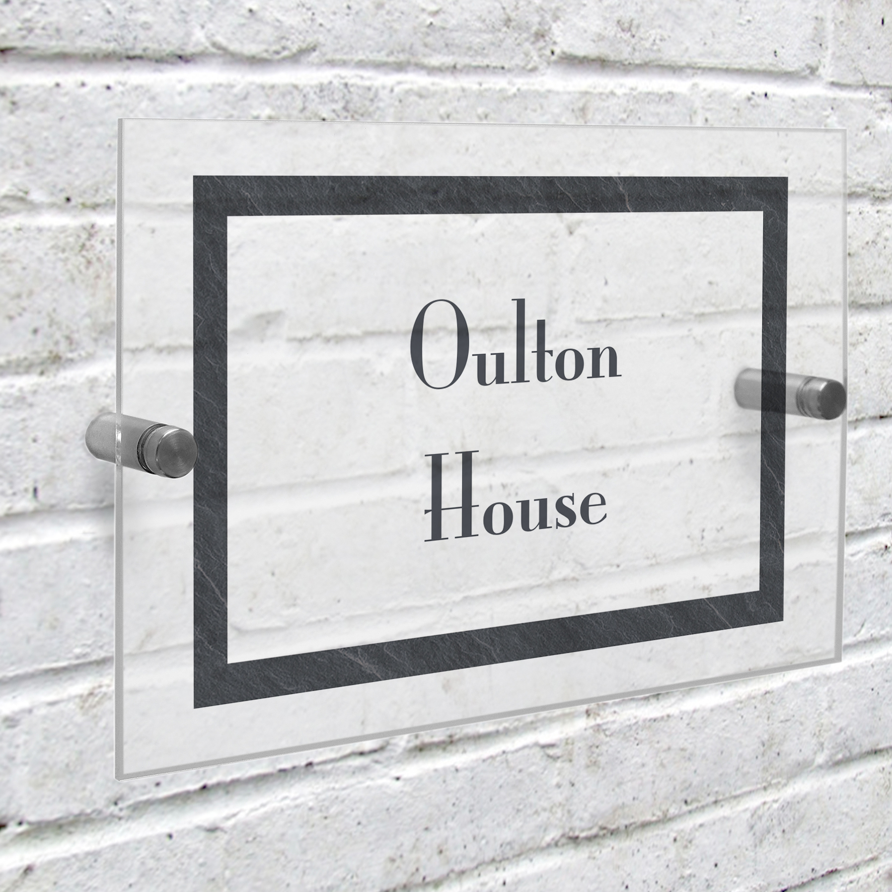 Personalised Slate Effect Acrylic House Sign | Every Gift Gives