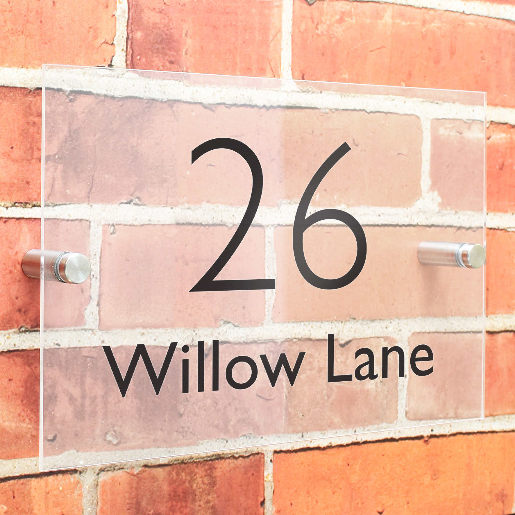 Personalised Modern Acrylic House Sign | Custom Home Decor