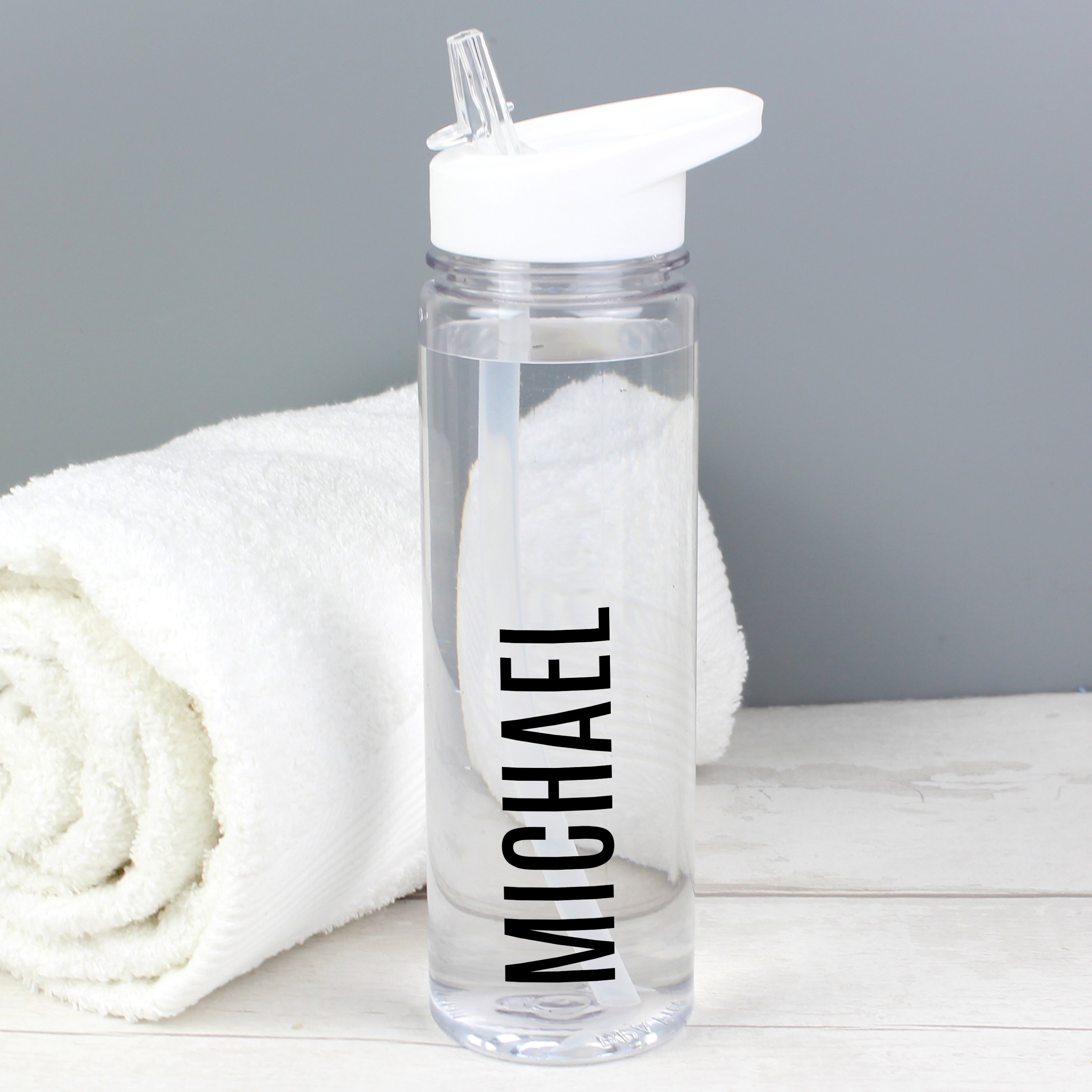 Personalised Island Black Name Water Bottle | 750ml