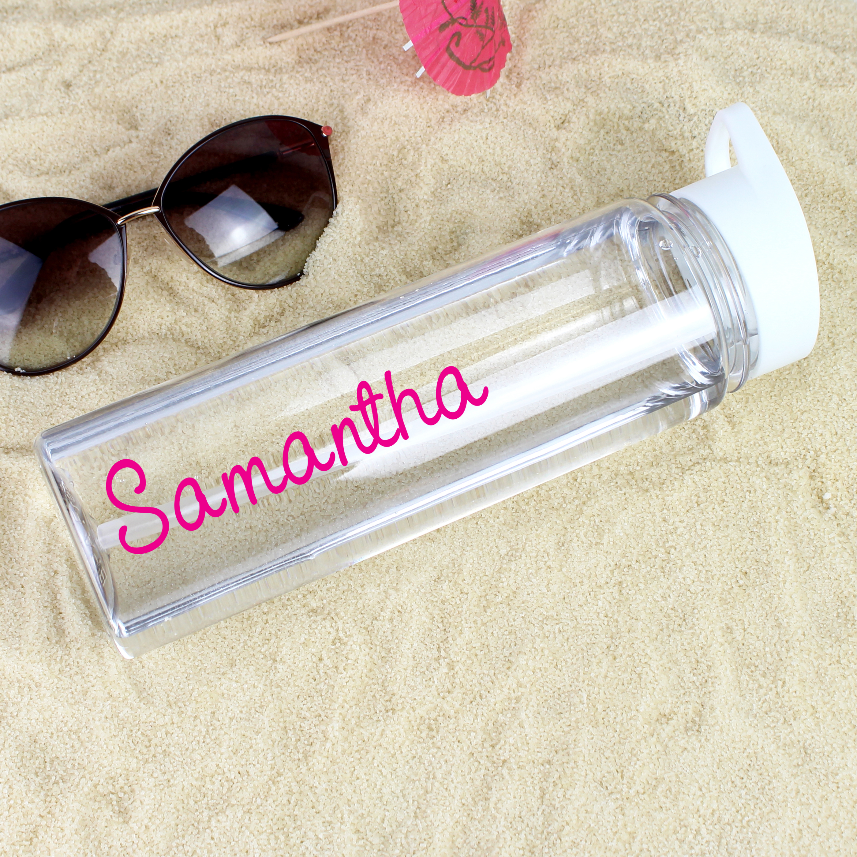 Personalised Pink Name Water Bottle - 750ml