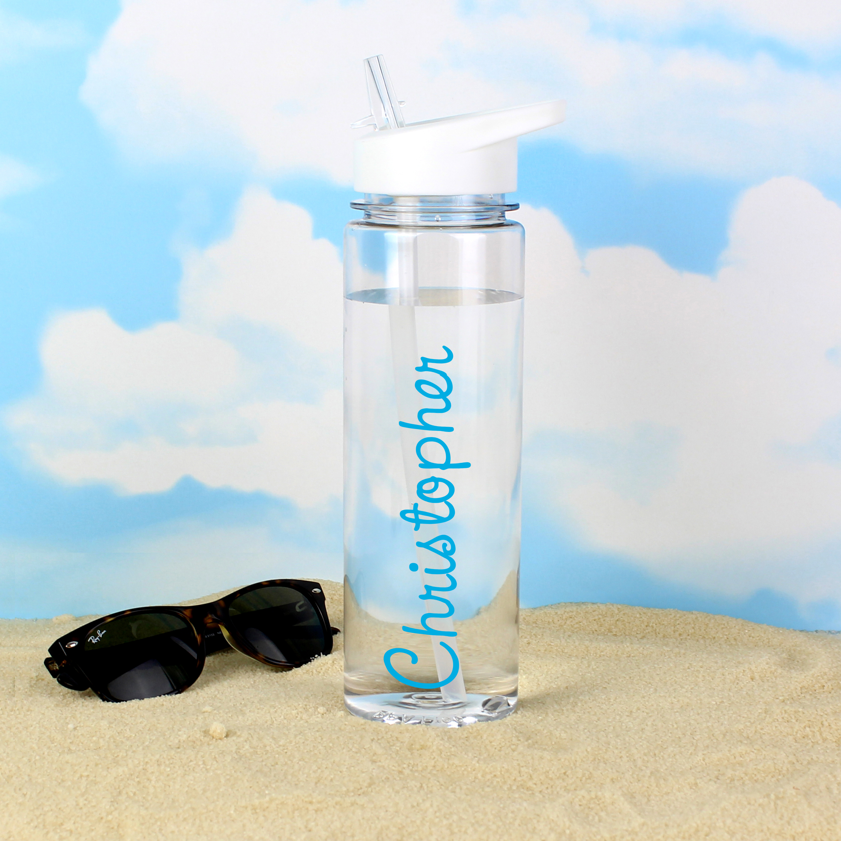 Personalised Blue Name Water Bottle - 750ml
